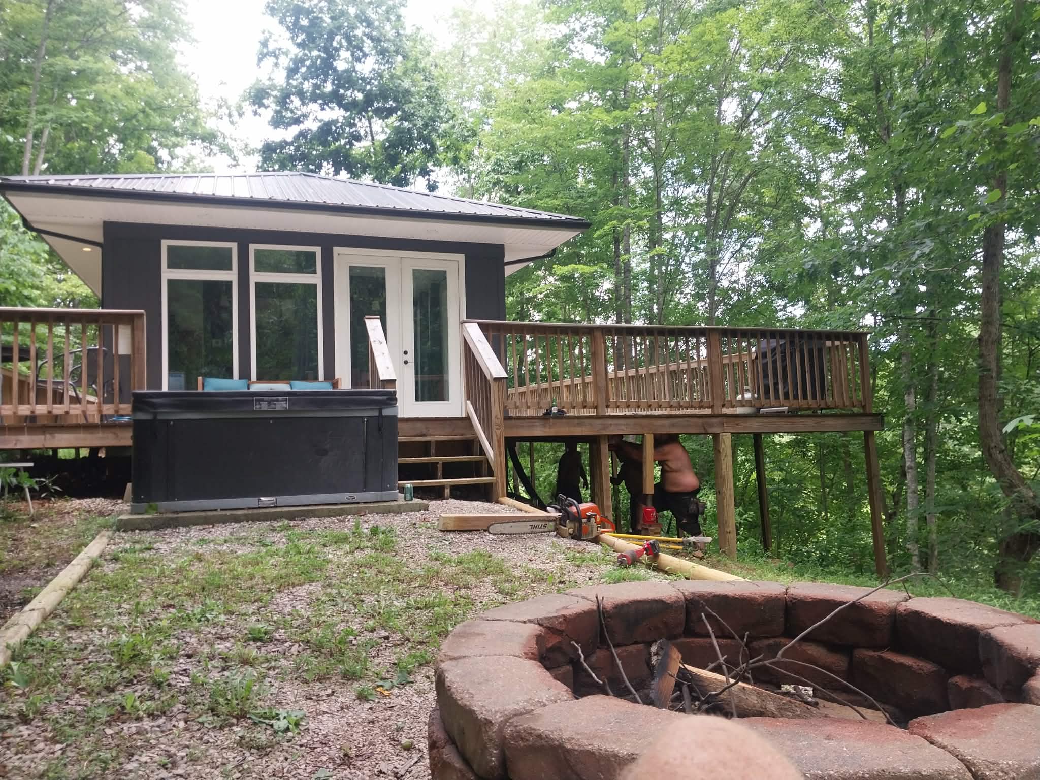 Finished custom cabin and deck project